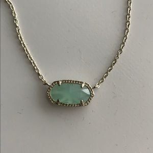 short translucent sea foam green necklace